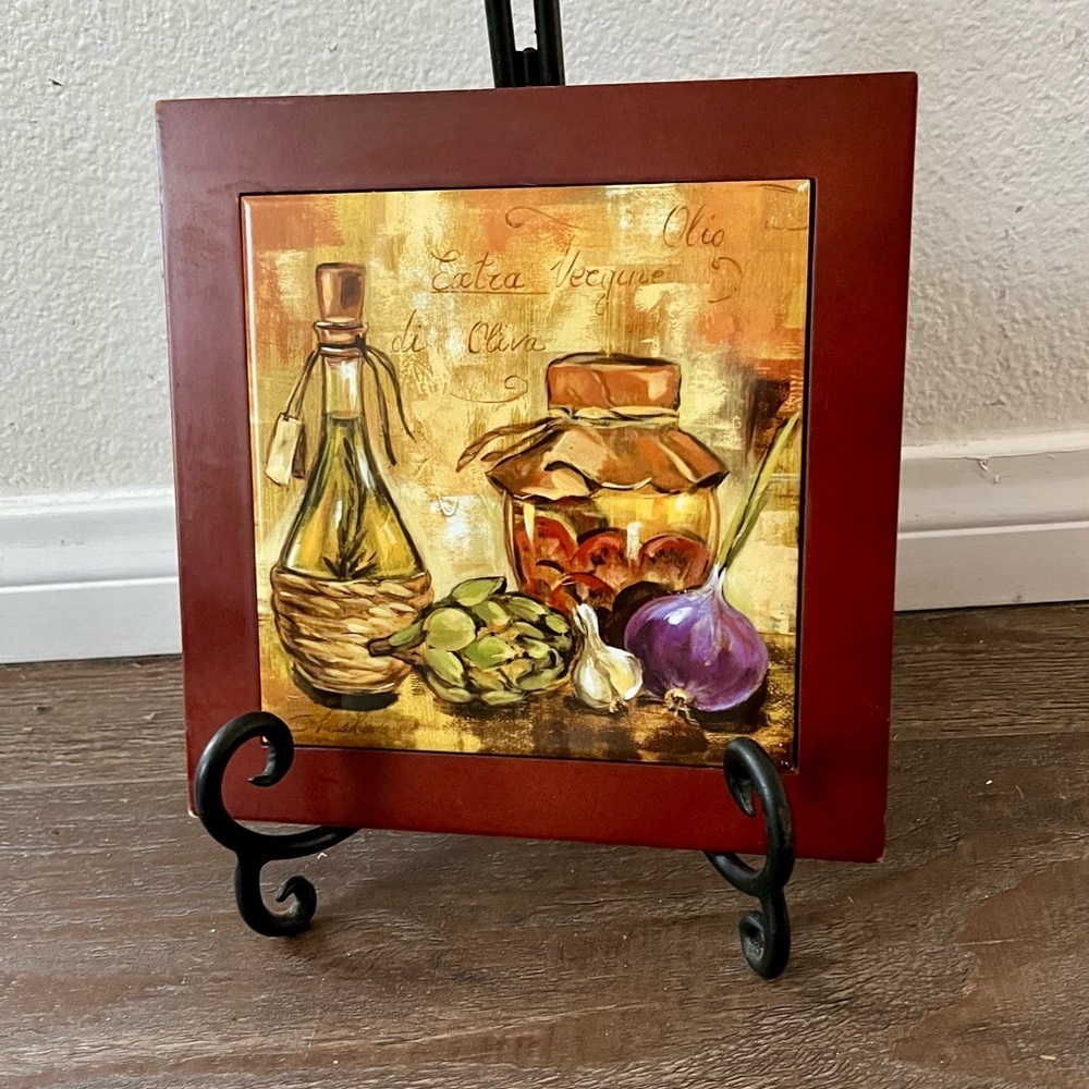 Ceramic Kitchen Wall Art with Vegetables